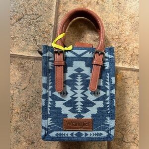 NWT Wrangler Laser Cut Printed Square Cross Body bag